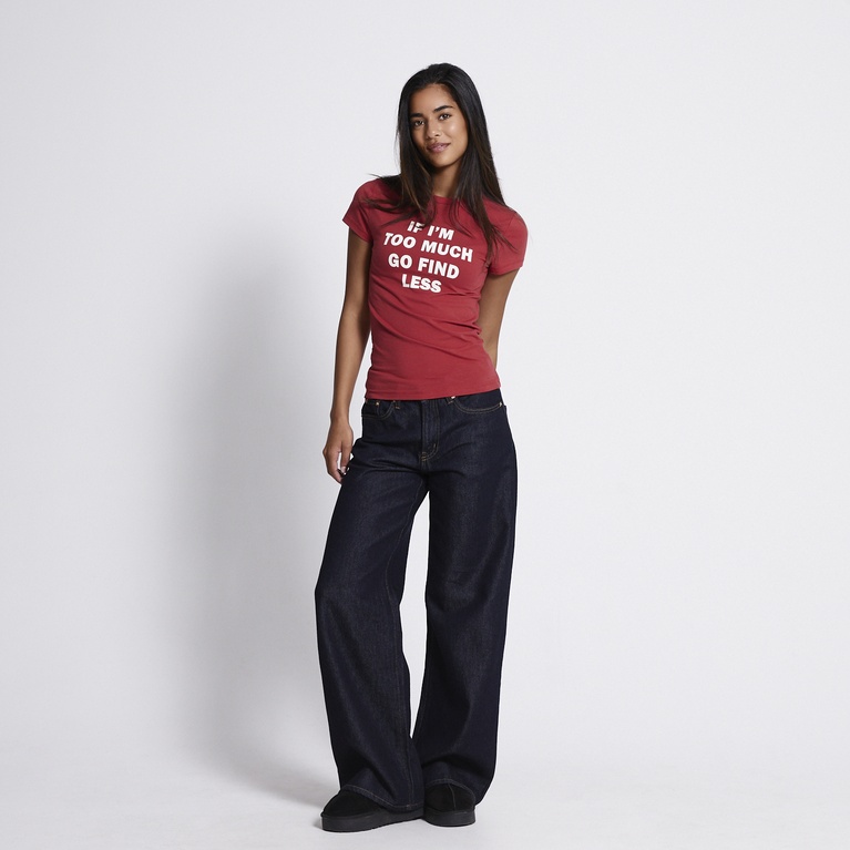 Printed baby tee "September" Red